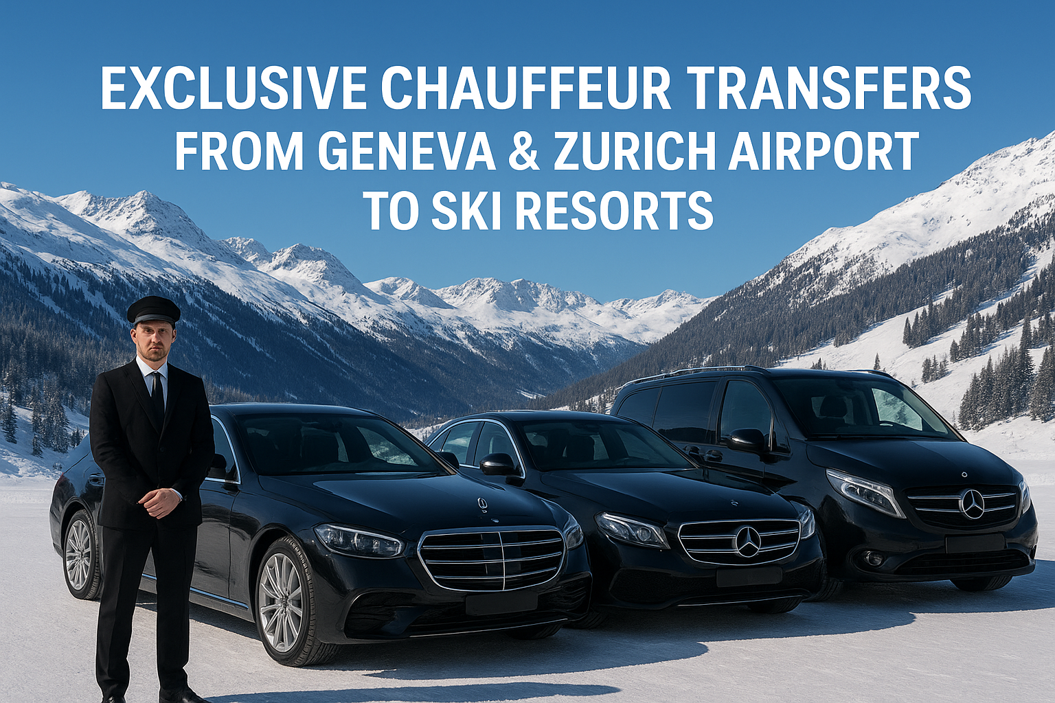 Chauffeur Transfers from Geneva & Zurich Airports to Ski Resorts